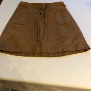 Hollister Faux Suede Skirt Camel Size 0